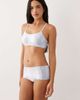 adidas adidas Originals shine satin bandeau bralet with embroidered logo in sky blue - 3
