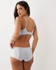 adidas adidas Originals shine satin bandeau bralet with embroidered logo in sky blue - 4