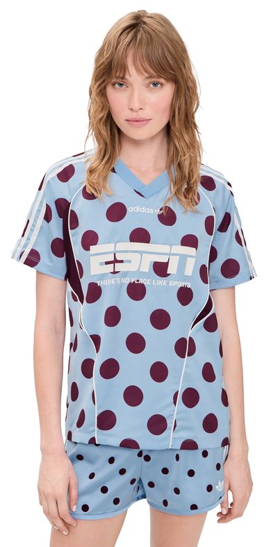 adidas adidas Satin Short Sleeve Tee Clear Sky