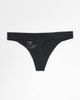 adidas adidas seamless 3 pack thong in black - 3