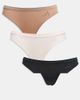 adidas adidas seamless 3 pack thong in multi - 1