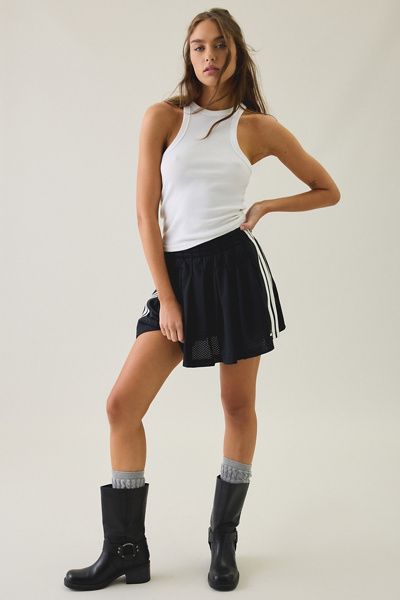 adidas adidas Stadium 2-In-1 Mini Skirt in Black, Women's at Urban Outfitters