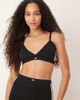 adidas adidas triangle wrap bralet with printed logo detail in black - 1