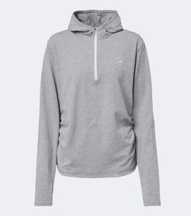 Adidas by Stella McCartney Adidas by Stella McCartney Logo jersey half-zip hoodie