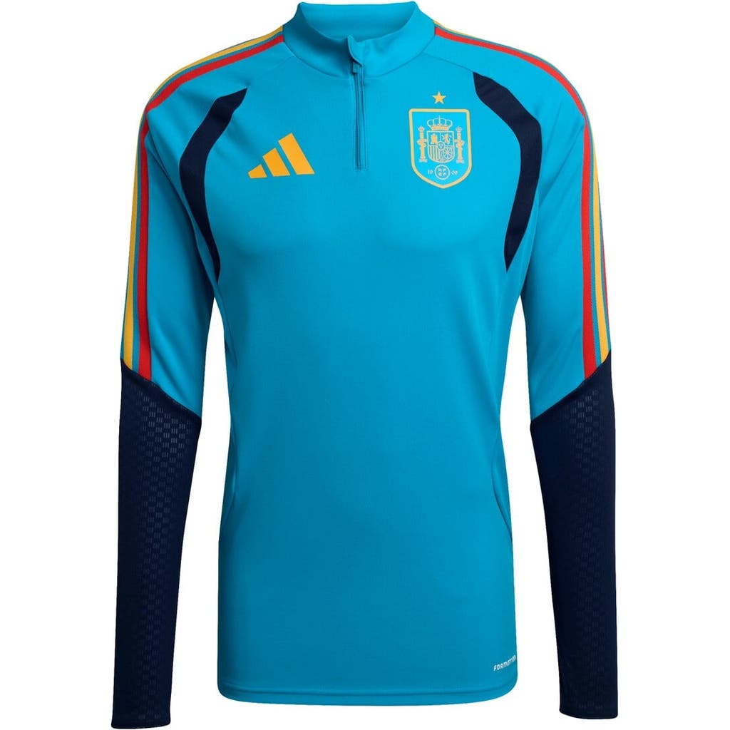 adidas Men's adidas  Turquoise Spain National Team 2026  Tiro Quarter-Zip Training Top 