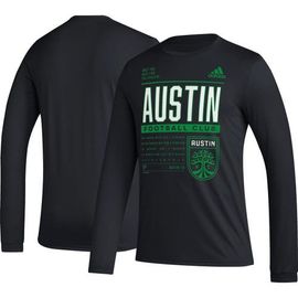 adidas Men's adidas Black Austin FC Club DNA Long Sleeve AEROREADY T-Shirt 