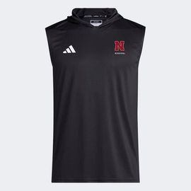 adidas Men's adidas Black Nebraska Huskers D4T Sleeveless Hoodie 