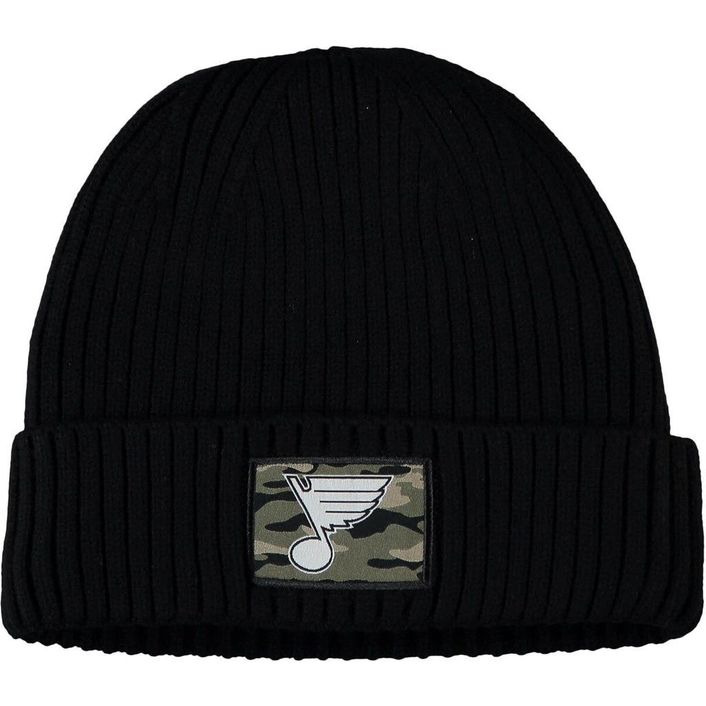 adidas Men's adidas Black St. Louis Blues Military Appreciation Cuffed Knit Hat 