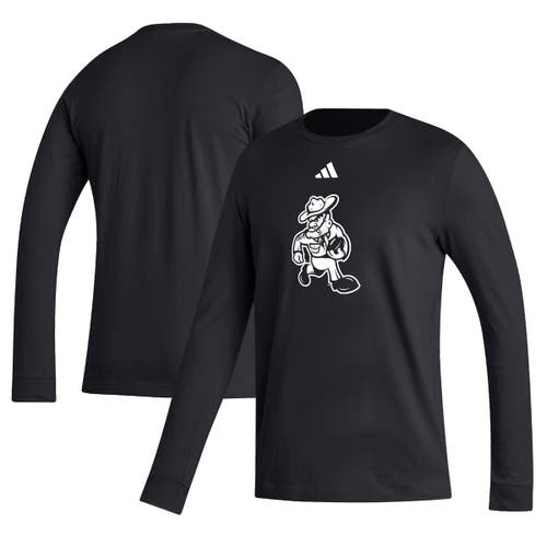 adidas Men's adidas Black Texas A&M Aggies Ol' Sarge Football Long Sleeve T-Shirt 