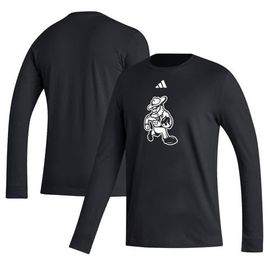 adidas Men's adidas Black Texas A&M Aggies Ol' Sarge Football Long Sleeve T-Shirt 
