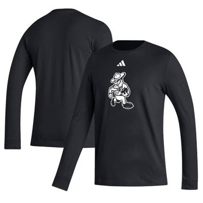 adidas Men's adidas Black Texas A&M Aggies Ol' Sarge Football Long Sleeve T-Shirt 