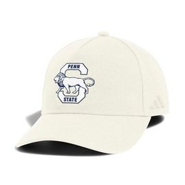 adidas Men's adidas Cream Penn State Nittany Lions Elevated A-Frame Adjustable Hat 