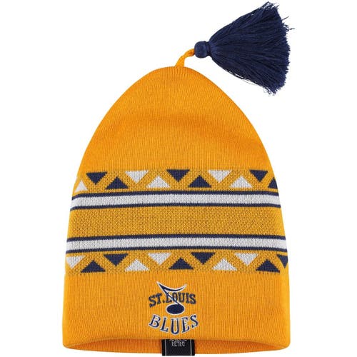 adidas Men's adidas Gold St. Louis Blues Reverse Retro Knit Beanie with Tassel 