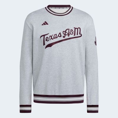 adidas Men's adidas Gray Texas A&M Aggies Dugout Collection Sweatshirt 