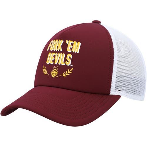 adidas Men's adidas Maroon Arizona State Sun Devils Phrase Foam Front Trucker Adjustable Hat 
