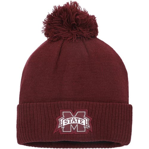 adidas Men's adidas Maroon Mississippi State Bulldogs 2023 Sideline COLD.RDY Cuffed Knit Hat with Pom 
