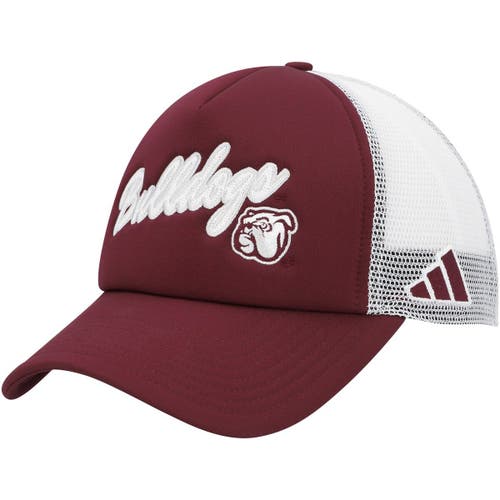 adidas Men's adidas Maroon Mississippi State Bulldogs Script Trucker Snapback Hat 