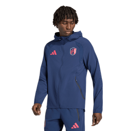 adidas Men's adidas Navy St. Louis CITY SC Tiro Travel Full-Zip Hooded Windbreaker 