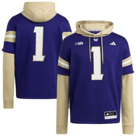 adidas Men's adidas Purple Washington Huskies Jersey Pullover Hoodie 