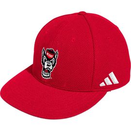 adidas Men's adidas Red NC State Wolfpack On-Field Baseball Fitted Hat 