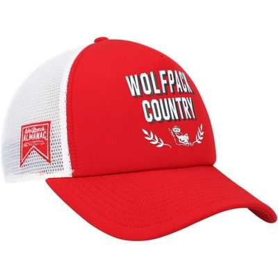 adidas Men's adidas Red NC State Wolfpack Phrase Foam Front Trucker Adjustable Hat 