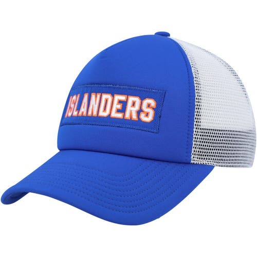 adidas Men's adidas Royal/White New York Islanders Team Plate Trucker Snapback Hat 
