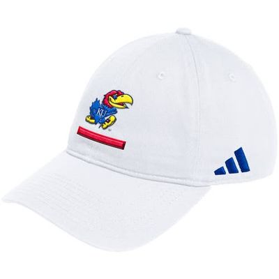 adidas Men's adidas White Kansas Jayhawks Locker Room Adjustable Slouch Hat 