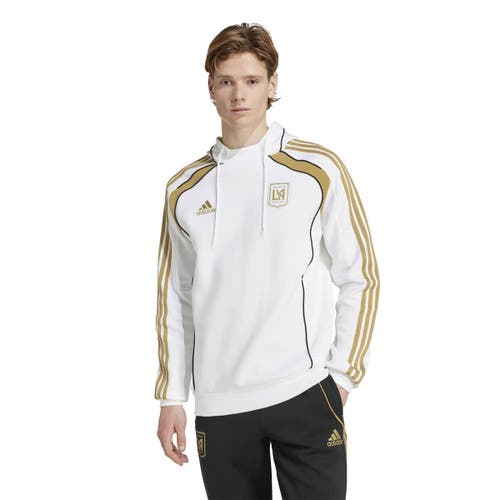 adidas Men's adidas White LAFC 2025 Travel Pullover Hoodie 