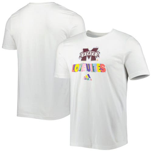adidas Men's adidas White Mississippi State Bulldogs Pride Fresh T-Shirt 