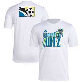 adidas Men's adidas White Sporting Kansas City 2024 Jersey Hook Pre-Match T-Shirt 