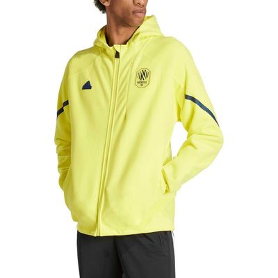 adidas Men's adidas Yellow Nashville SC 2024 Anthem Travel Raglan Sleeve Full-Zip Jacket 