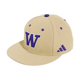 adidas Men's adidas Gold Washington Huskies On-Field Fitted Baseball Hat 