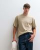 adidas Originals adidas Essentials three stripe T-shirt in washed khaki-Green - 1