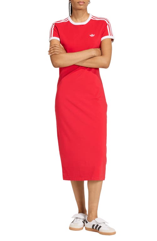 adidas Originals adidas Originals 3-Stripes Stretch Cotton Midi Dress