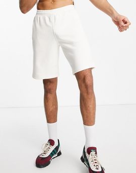 adidas Originals adidas Originals adicolor 3-Stripes non-dye shorts in cream-White