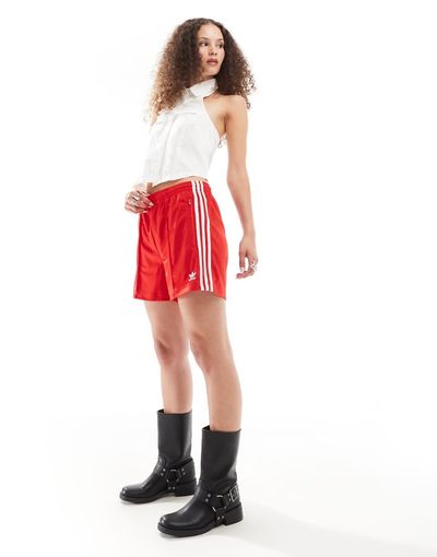 adidas Originals adidas Originals Adicolor Firebird shorts in red