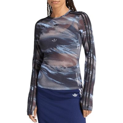 adidas Originals adidas Originals AOP Long Sleeve Mesh T-Shirt