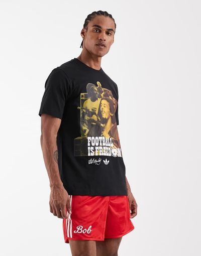 adidas Originals adidas Originals Bob Marley shorts in red