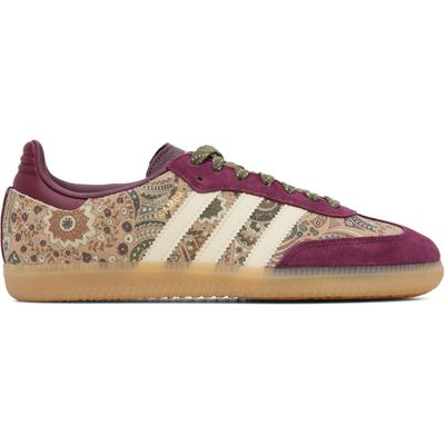 adidas Originals adidas Originals Burgundy & Beige Samba OG Liberty London Sneakers