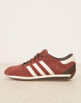 adidas Originals adidas Originals Country II sneakers in burgundy and brown