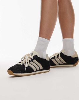 adidas Originals adidas Originals Country OG sneakers with pony hair in black