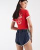 adidas Originals adidas Originals Firebird pinstripe shorts in navy and warm vanilla - 2