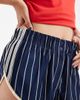 adidas Originals adidas Originals Firebird pinstripe shorts in navy and warm vanilla - 4