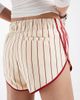 adidas Originals adidas Originals Firebird pinstripe shorts in warm vanilla and red-Neutral - 4