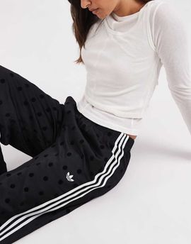 adidas Originals adidas Originals Firebird polka dot track pants in black