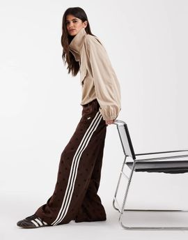adidas Originals adidas Originals Firebird polka dot track pants in brown