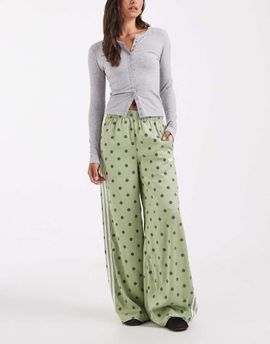 adidas Originals adidas Originals Firebird polka dot track pants in lime-Green
