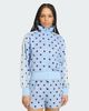 adidas Originals adidas Originals Firebird polka dot track top in blue and burgundy - 1