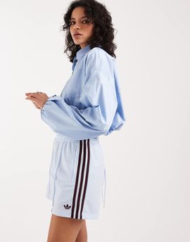 adidas Originals adidas Originals Firebird shorts in blue and maroon