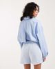 adidas Originals adidas Originals Firebird shorts in blue and maroon - 4